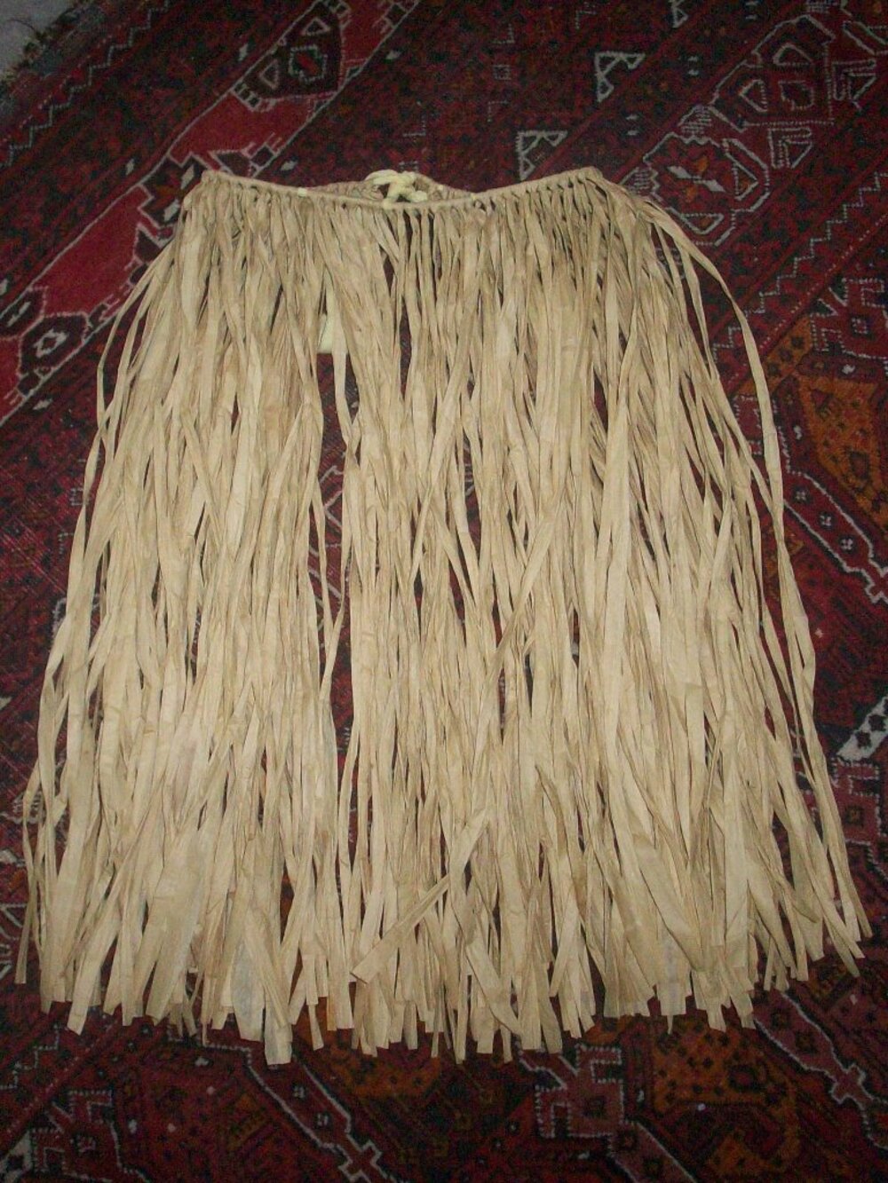 Kid Size HULA Tan/Gold Faux Grass Skirt Luau Party Costume Hawaiian Party 19x21"